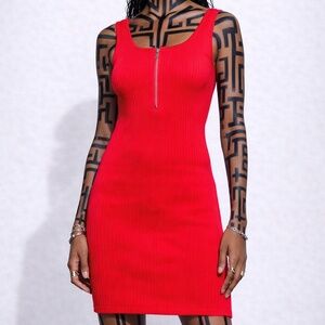 Ribbed Hot Pink Resort Dress (S)